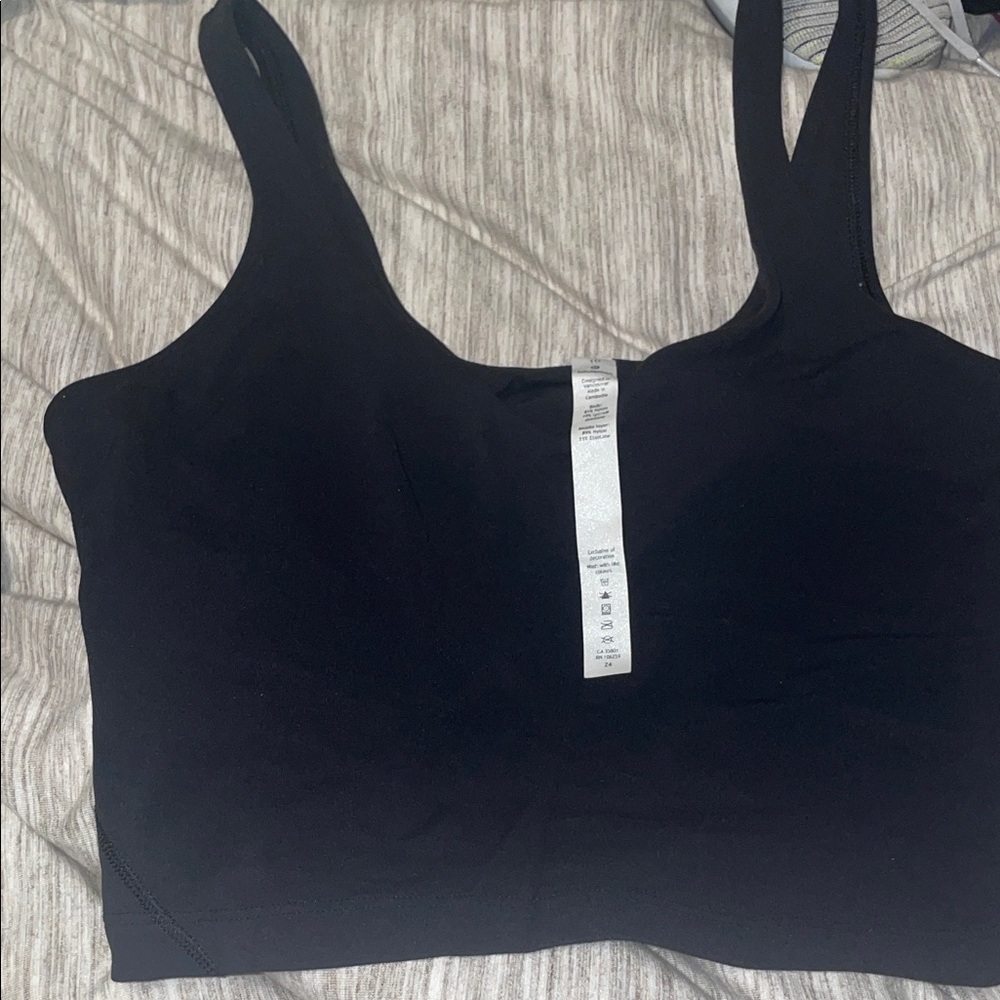 lululemon athletica Black Scoop Neck Tank with Wide Straps
